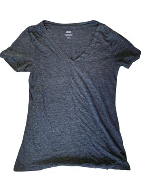 🩶 Old Navy Women's V-Neck Short Sleeve Tee - Charcoal